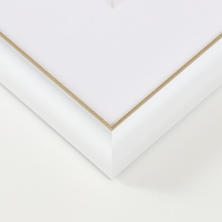 Photo frame Plastic "Mira" 20x20 cm, 636461-22, white with gold (plastic screen)-2