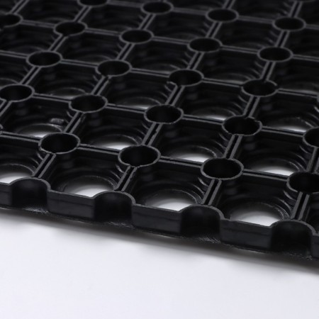 Muddy mud -bearded rug 40 × 60 × 1.6 cm, black color-4