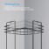 Bathroom shelf is an angular 3-tier, 19 × 19 × 41 cm, chromium color