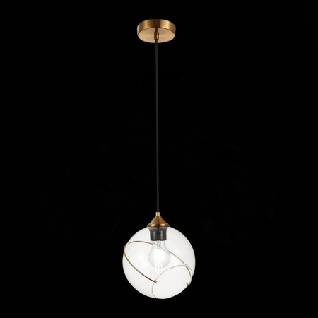 Suspension EVOLUCE. Sle103103-01. Satturo. 1x60 watts, e27, 20x20 cm, golden color-2