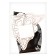Latex ball 18 "White butterflies", black, with stickers