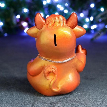 Piggy bank "Goby with a paw" Red, 19cm-2