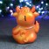 Piggy bank "Goby with a paw" Red, 19cm