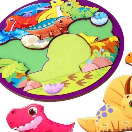 Puzzle "dinosaurs", color hint-3