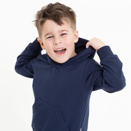 Costume for a boy (sweatshirt/pants), dark blue color, height 98-1