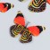 Magnet Plastic for the fabric "Double butterflies" NR 6 pcs mix h = 10; 10.5; 5; 6.7; 8.4; 6.7 cm