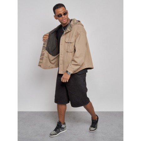 Jeaning jacket men's, size 52, beige color-8