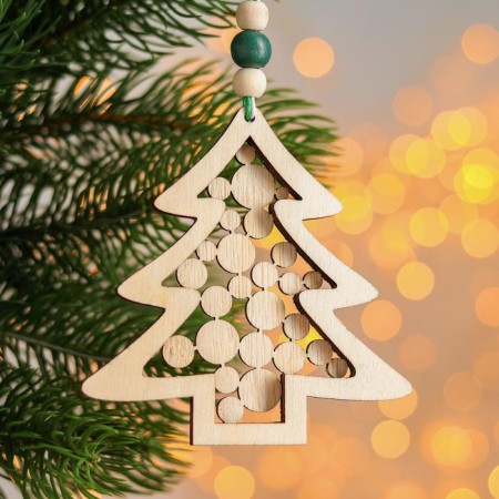New Year's suspension "Christmas tree" 0.7x9.5x10cm-1