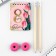 Chancellery "Congratulations": pencils 2 pcs, erasers 2 pcs, notebook