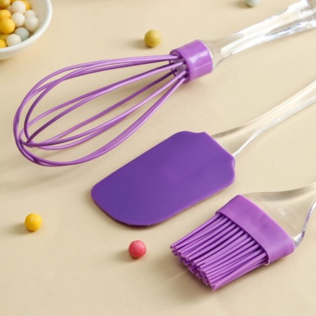 A set for baking the share “ice. Maxi ”, 3 objects: blade 24 cm, brush 22 cm, corolla 26 cm, color mix-1