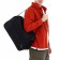 Road bag with lightning, external pocket, long belt, black color