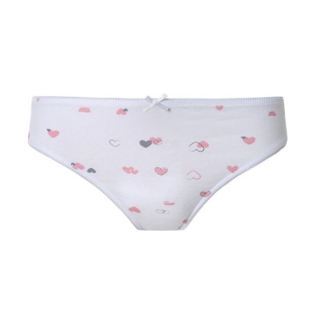 Panties female slips "heart", white color, size 44/s-5