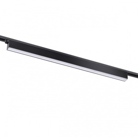 Snow -shaped single -phase three -core LED Novotech. ITER, 40W, LED, 66x845x36 mm, black color