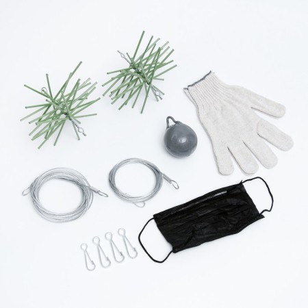Set "Fun tube cleaning" for mechanical cleaning of chimneys, D = 150 mm, Polypropylene ruff