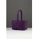 Wicker basket 23 x 18 x 12 cm, handle h = 13 cm, purple