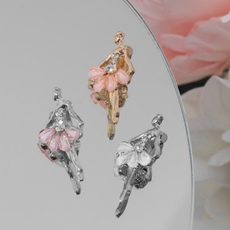 Brooch "Ballerina in the dance" mini, color mix (indivisible packing 12 pcs., Price per pcs.)-2