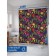 Photostore for the bathroom "Multi -colored tulips", Saten, size 180x200 cm