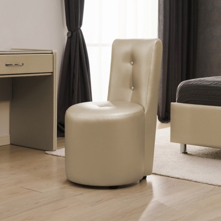 Rondel chair, 500 × 550 × 915 mm, eco -leather, vanilla souffle color