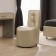 Rondel chair, 500 × 550 × 915 mm, eco -leather, vanilla souffle color