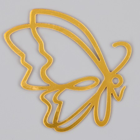 Set for decorating "butterflies", set of 5 pcs, color gold-1