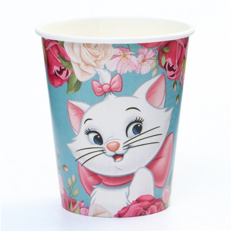 A set of paper utensils, on 6 people "Happy Birthday!", Cats aristocrats-3