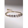 Bracelet with rhinestones "Zircon" Izvsk, path, white color in gold, 15cm