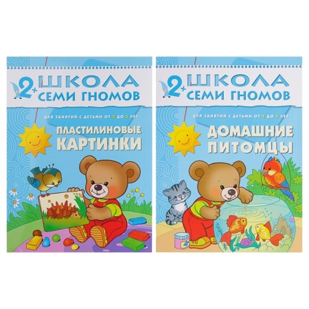 Full annual course from 2 to 3 years. 12 books with a cardboard tab. Denisova D.-4