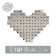 Foil ball 42 "" Heart pop-ith ", silver, under the air