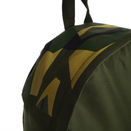 School backpack textile with printing on the upper part, 38x29x11 cm, green color-5