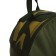 School backpack textile with printing on the upper part, 38x29x11 cm, green color