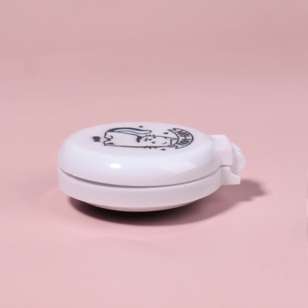 Massage Cats comb, folding, with a mirror, 6.5 × 2.5 cm, white color-9