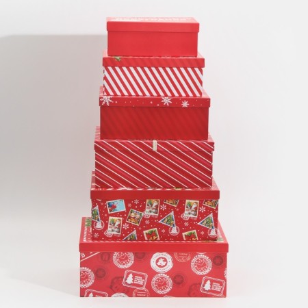 A set of gift boxes 6 in 1 "Mail", 20 x 12.5 x 7.5 - 32.5 x 20 x 12.5 cm, New Year-14