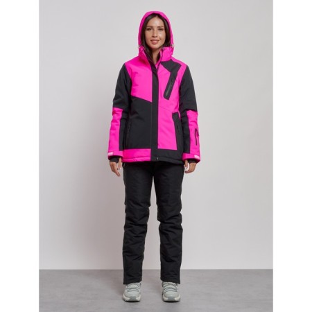 Ski suit female winter, size 46, pink color-4