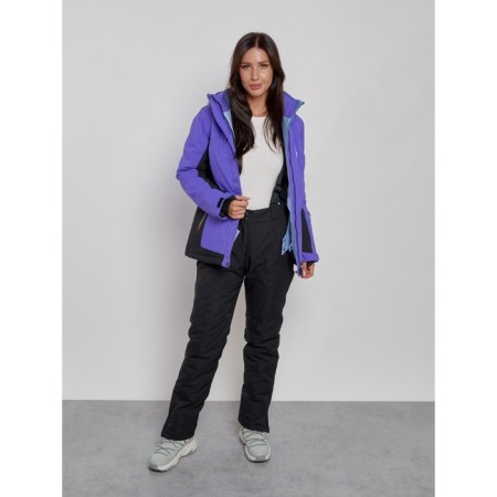 Ski costume female winter, size 42, dark purple color-10