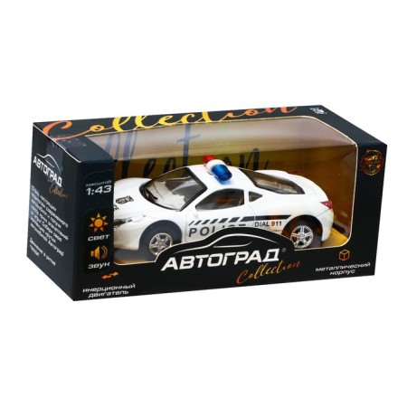 Metal “police”, inertial, light and sound, scale 1:43-3