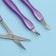 Manicure set, 3 objects, purple color/silver color