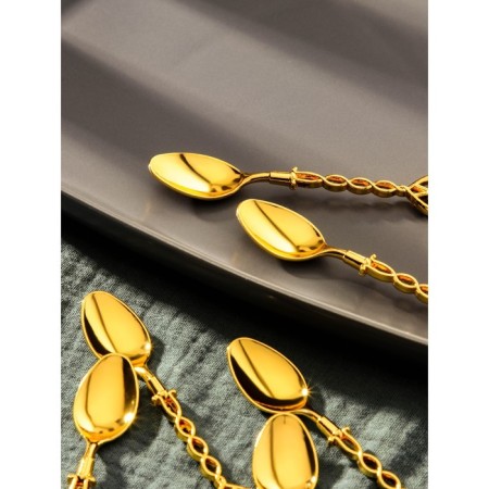 A set of teaspoons “Key”, length 10 cm, 6 pcs, gold color-1
