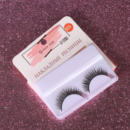 Eyelashes overhead "look", without glue, black color-3