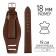 District strap, male, 18 mm, harness 75 mm, larynx 115 mm, natures. The skin, brown