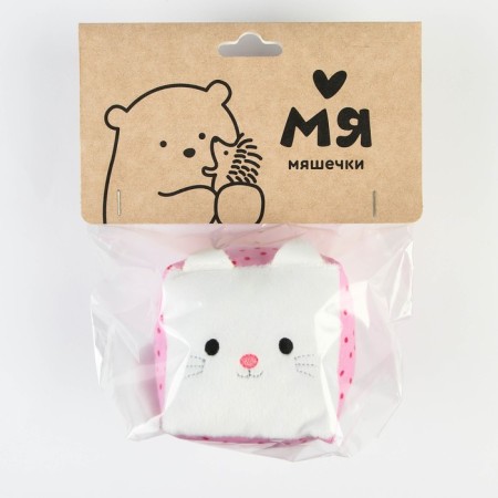 Toy soft cube "kitten", crumbs-3