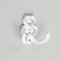 Tundra-lifter hook No. 41, white polymer, 1 pc.