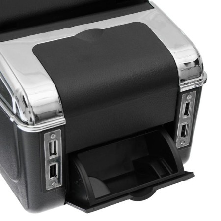 Universal armrest, 7 USB, USB 1 m, skin Pu, black-4