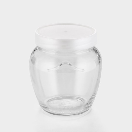 A set of glass cans with a silver polymer lid, TO-82 mm, 550 ml, 6 pcs.-3