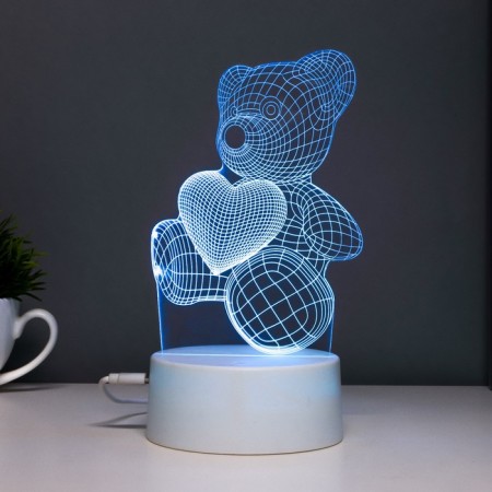 Sensor lamp "Mishutka" LED 7 colors USB/from white batteries-8