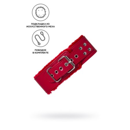Toyfa collar, PU skin, red, 43 cm