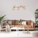 Suspended lamp 6x40W E14, size 68x37x98 cm