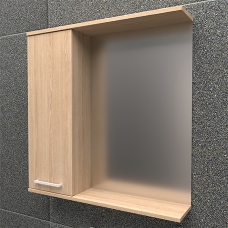 Cabinet-mirror "Palermo 70" Left 15 cm x 70 cm x 70 cm-1