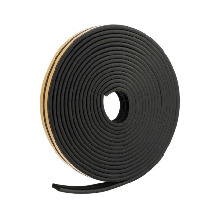 Rubber tundra seal, profile e, size 4x9 mm, black, in packaging 10 m