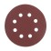 Circle of abrasive grinding under the "Velcro" tundra, perforated, 125 mm, P240, 10 pcs.