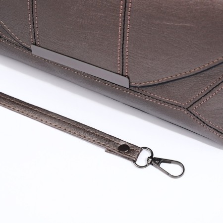 Bag-clate on magnet, long belt, bronze color-6